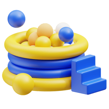 Colored Balls 3d illustration png