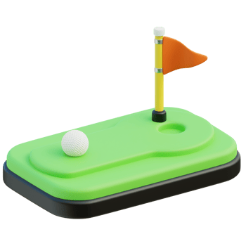 Mini Golf 3d illustration png