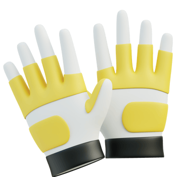 Golf Gloves 3d illustration png
