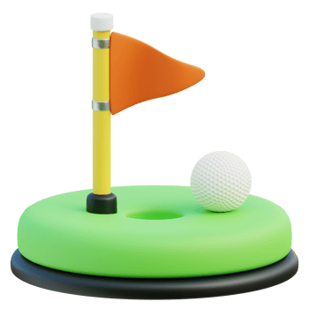 Golf Flag 3d illustration png