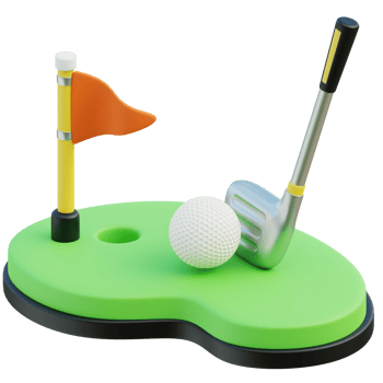 Golf Ground 3d illustration png