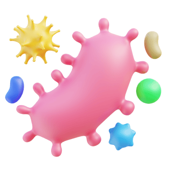 Bacteria 3d illustration png