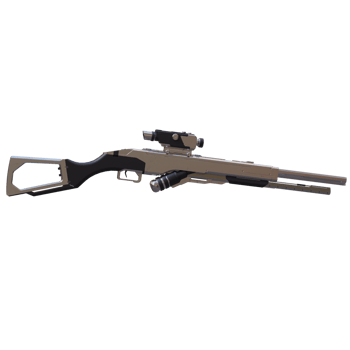 3d render gaming rifle with transparent background png
