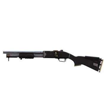 3d render gaming shotgun with transparent background png