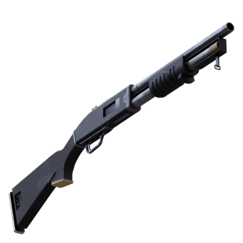 3d render gaming shotgun with transparent background png
