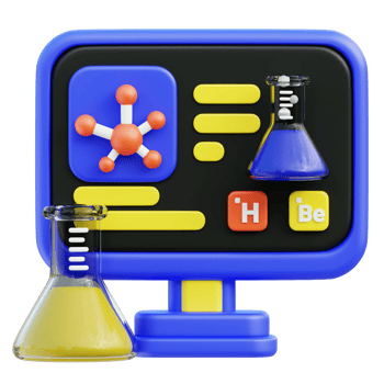 Chemistry Online 3d illustration png