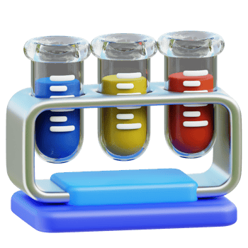 Test Tubes Stand 3d illustration png