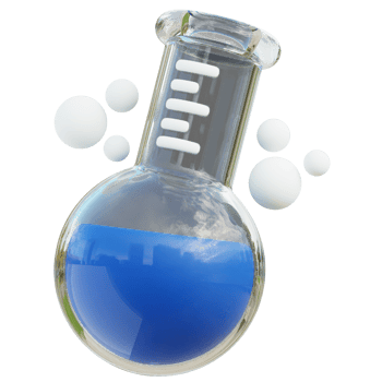 Round Flask 3d illustration png