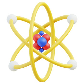 Atom 3d illustration png