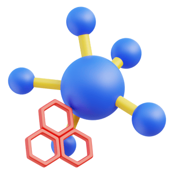 Molecule 3d illustration png