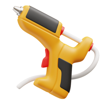 Glue gun 3d illustration png
