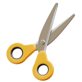 Scissors 3d illustration png