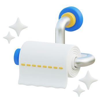 Toilet Paper 3d illustration png