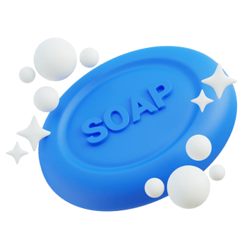 Soap 3d illustration png