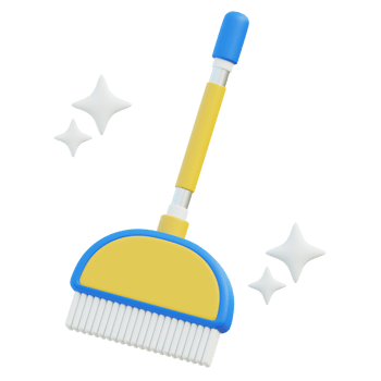 Broom 3d illustration png