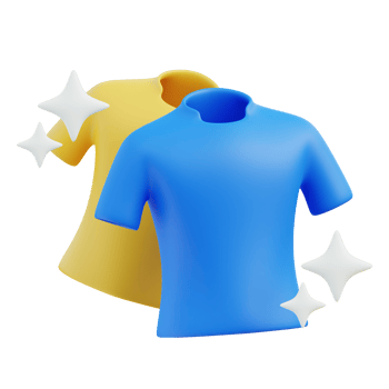 Clean Clothes 3d illustration png