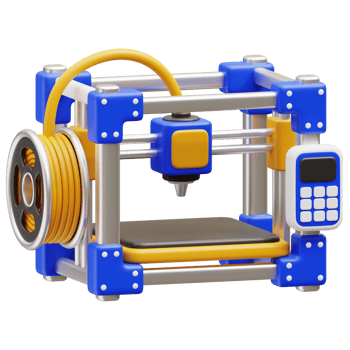 Enclosed 3D Printer 3d illustration png