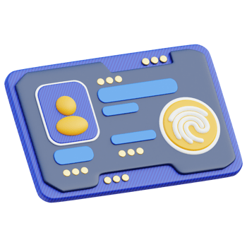 Biometric Id Card 3d illustration png