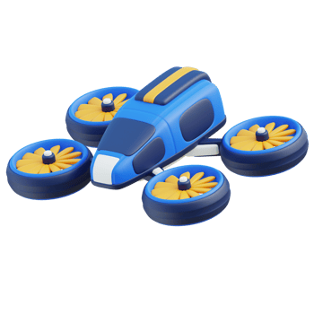 Drone Vehicle 3d illustration png