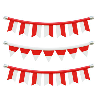Indonesia Garland 3d illustration png