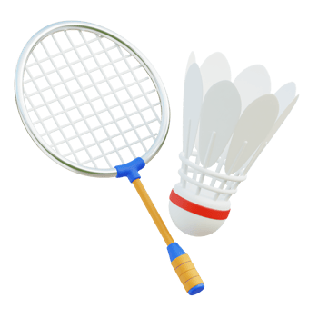 Badminton 3d illustration png