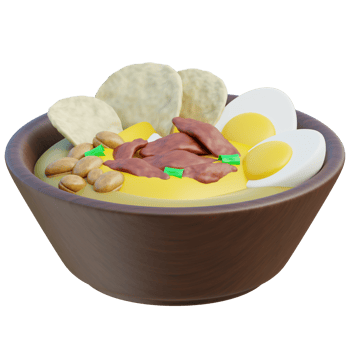 Bubur Ayam 3d illustration png