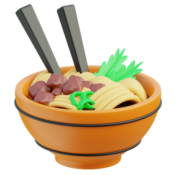 Mie Ayam 3d illustration png