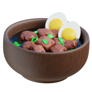 Rawon 3d illustration png