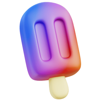 Ice Lolly rainbow 3d illustration png