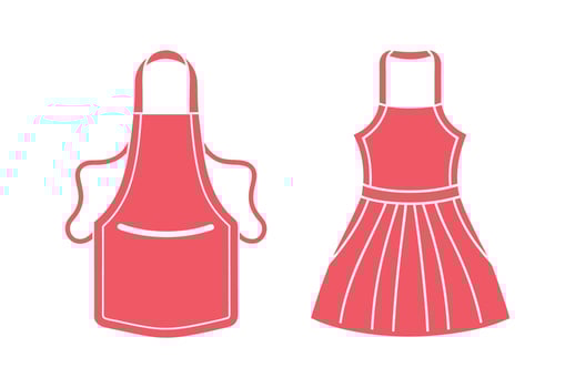 Kitchen apron icon or mockup isolated on white background vector