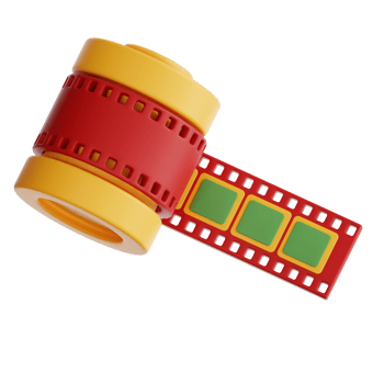 Film Roll 3d illustration png