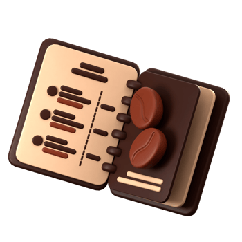 Coffee Menu 3d illustration png