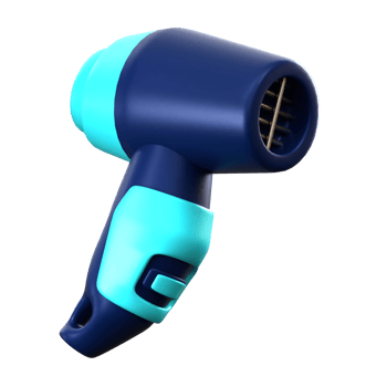 Hair Dryer 3d illustration png