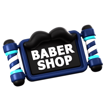 Barbershop 3d illustration png