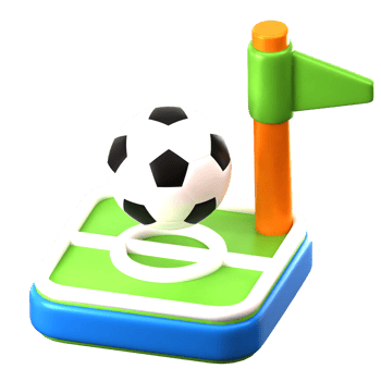 Playing soccer 3d illustration png