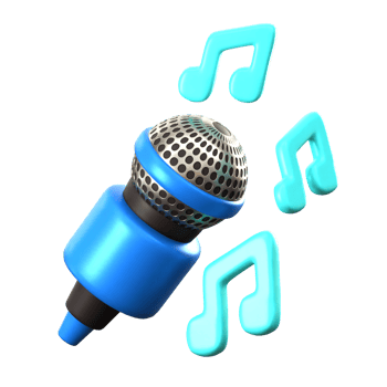 sing 3d illustration png