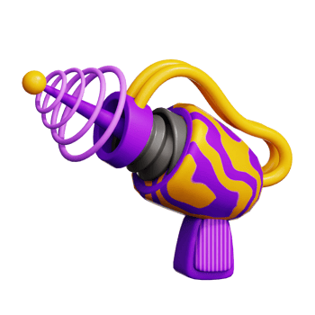Space Gun 3d illustration png