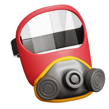 Face Mask 3d illustration png