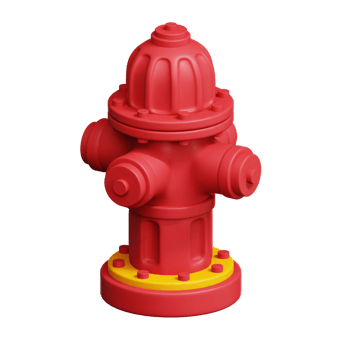 Fire Hydrant 3d illustration png