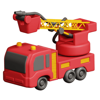 Firefighter Truck 3d illustration png