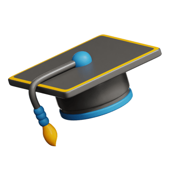 Graduation Cap 3d illustration png