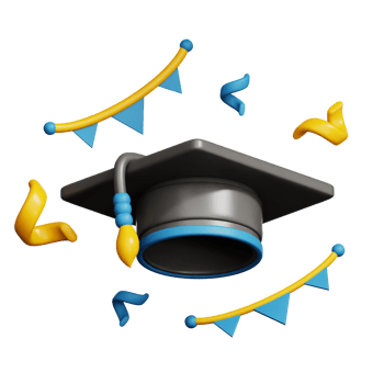 Graduation Ceremony 3d illustration png