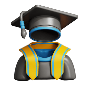 Graduation robes 3d illustration png