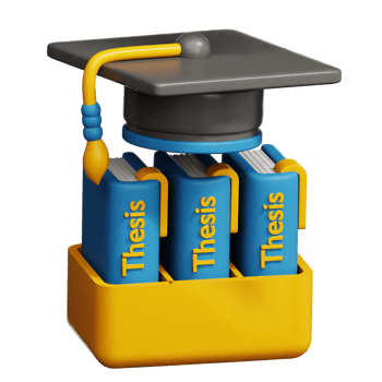 Graduation Thesis 3d illustration png