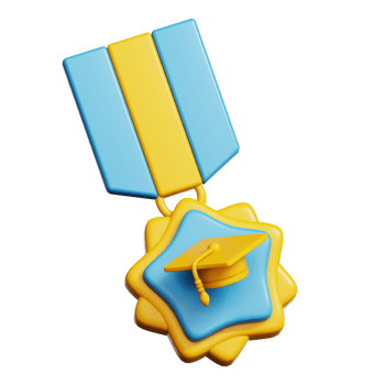 Graduation Medal 3d illustration png
