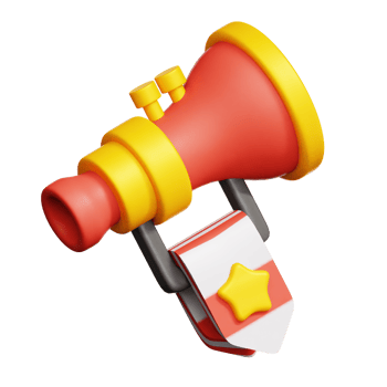 Carnival Trumpet 3d illustration png
