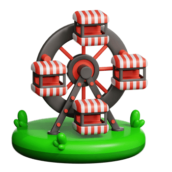 Ferris Wheel 3d illustration png
