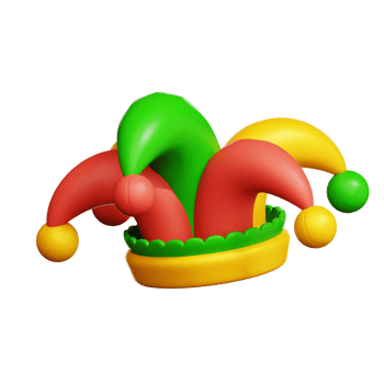 Clown Hat 3d illustration png