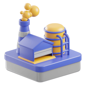 Manufacturing Company 3d illustration png
