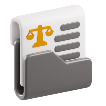 law Folder 3d illustration png